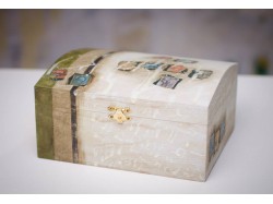 Cutie de lemn pictata manual si personalizata 19cm/12cm/10cm