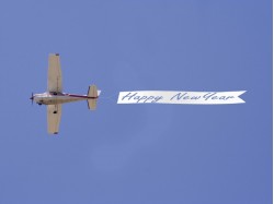 Sky banner! Mesaj pe cer in Braila