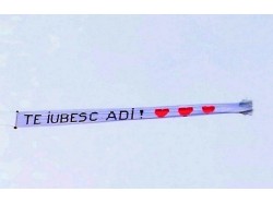 Sky banner! Mesaj pe cer in Sibiu