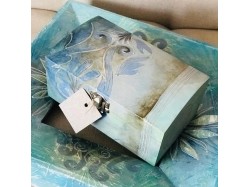 Cutie de lemn pictata manual si personalizata cu fotografie 19cm/12cm/10cm