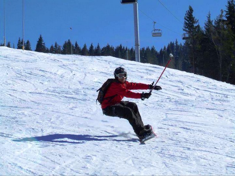 Lectie de initiere in snowboard in Arieseni